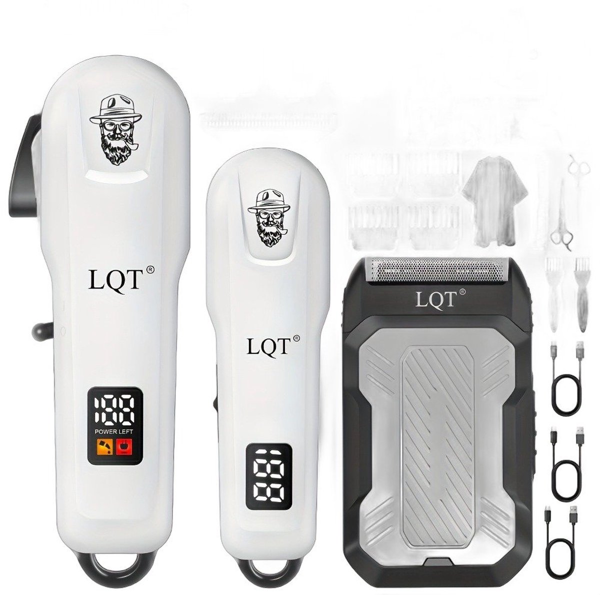 Currero Foil Shaver - Scheerapparaat Mannen - Hoofd Scheerapparaat - Head Shaver - Tondeuse met Trimmer - Lichaam en Baard - Oplaadbaar