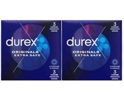 Durex - Condooms Extra Safe - 2 x 3 stuks - Voordeelverpakking