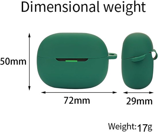 Compatibel met Redmi Buds 5 Pro, [ondersteunt draadloos opladen] [stootvaste beschermhoes] [karabijn] schattige 3D-cartoon-tekening, zwart/groen — afbeelding 4