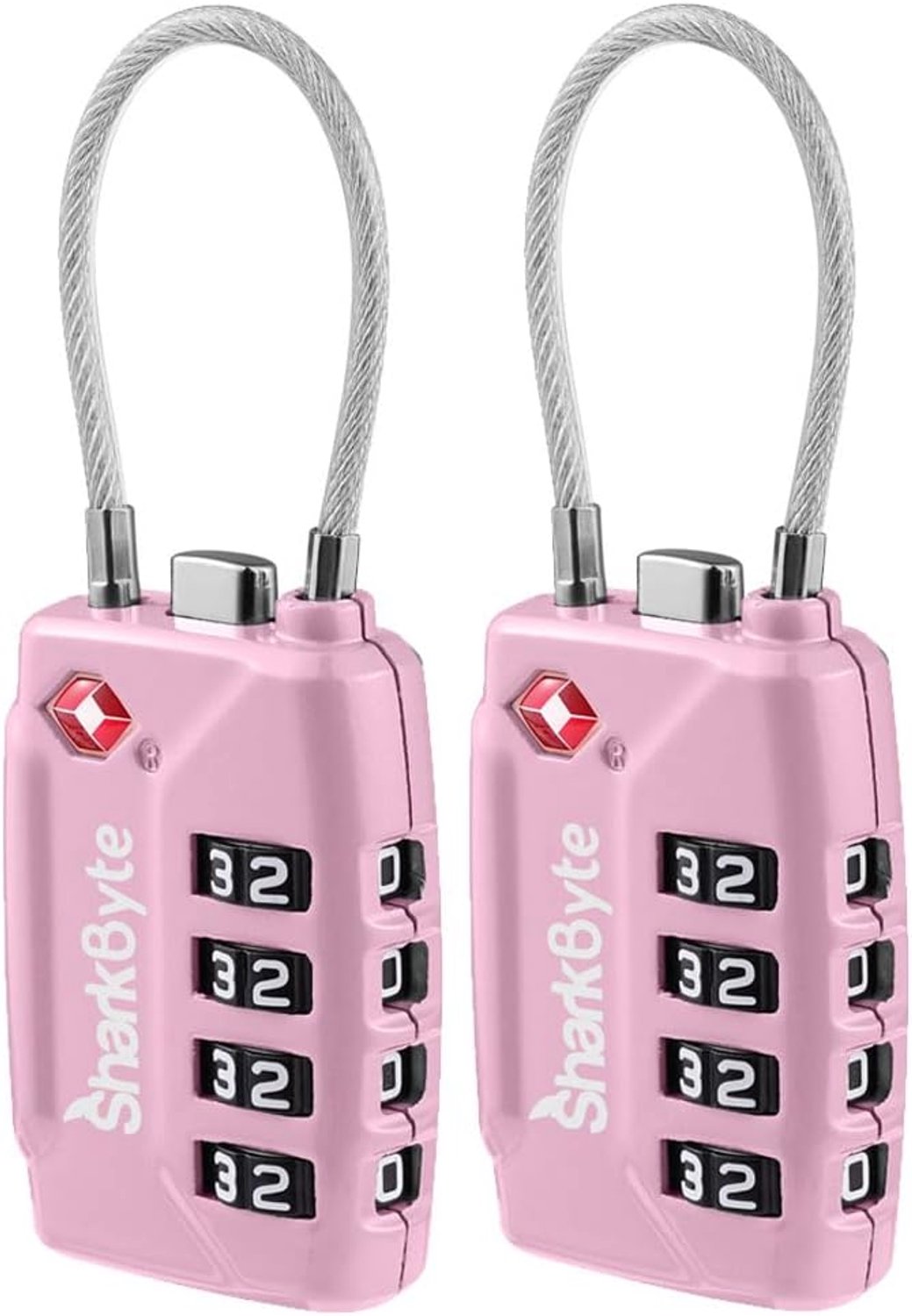 2x TSA Goedgekeurd 4-Cijferig Kabelslot voor Bagage & Koffers