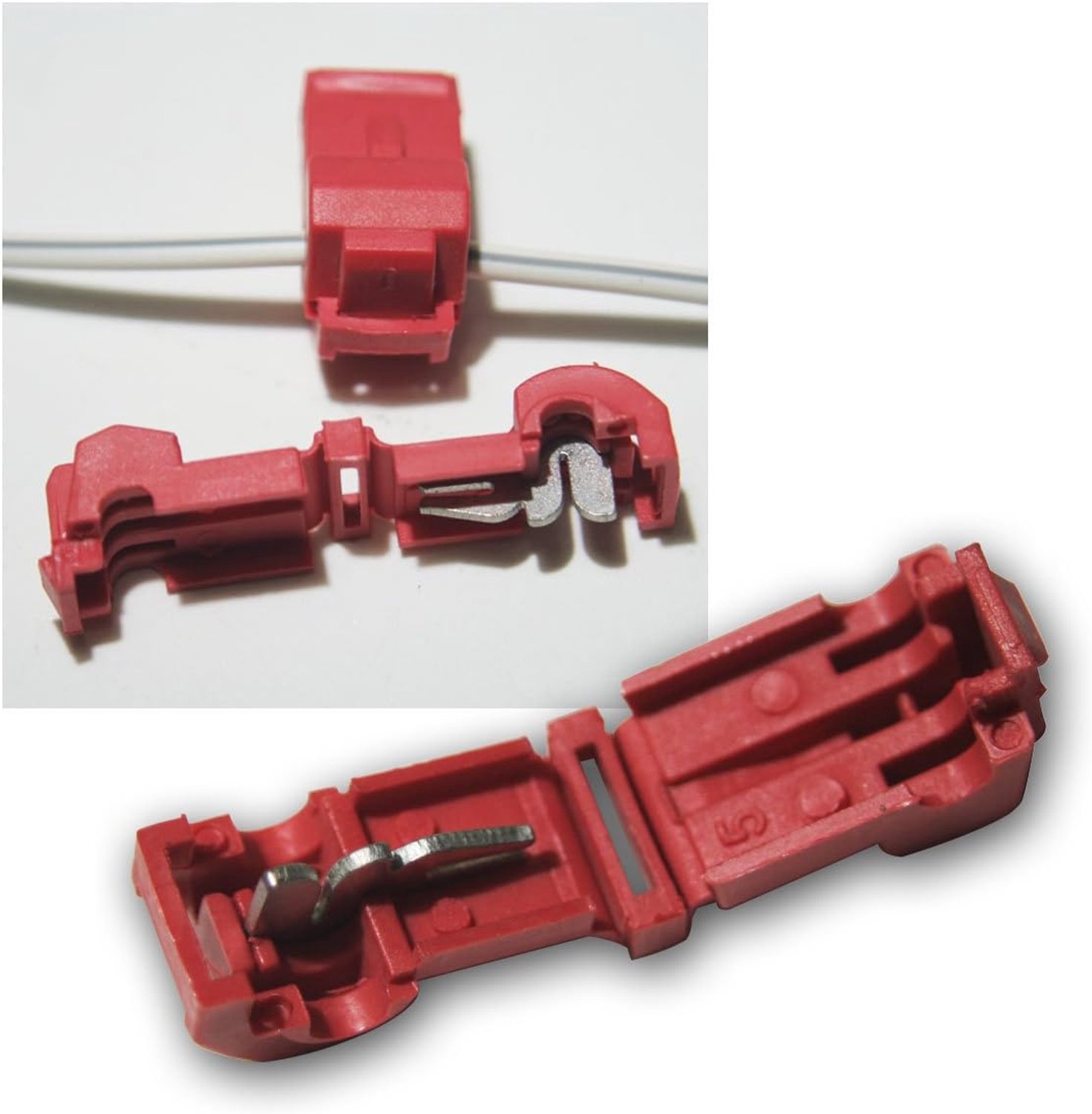 20 aftakconnectoren voor kabelschoenen ROOD 0,5-1,5 mm²
