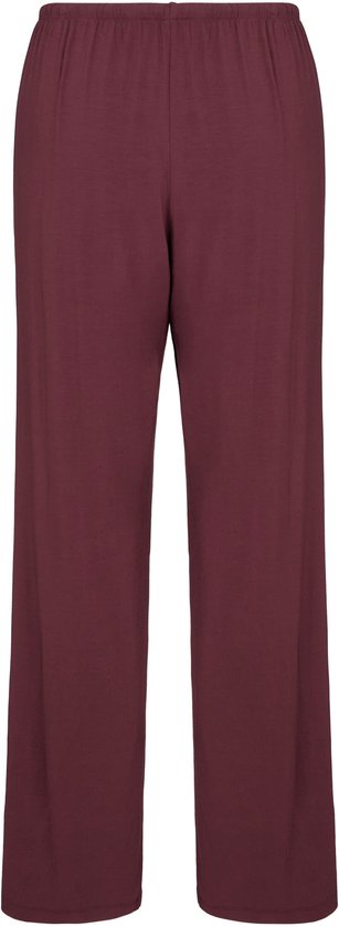 Paarse pyjamabroek met wijde pijpen en een gladde, elastische tailleband.