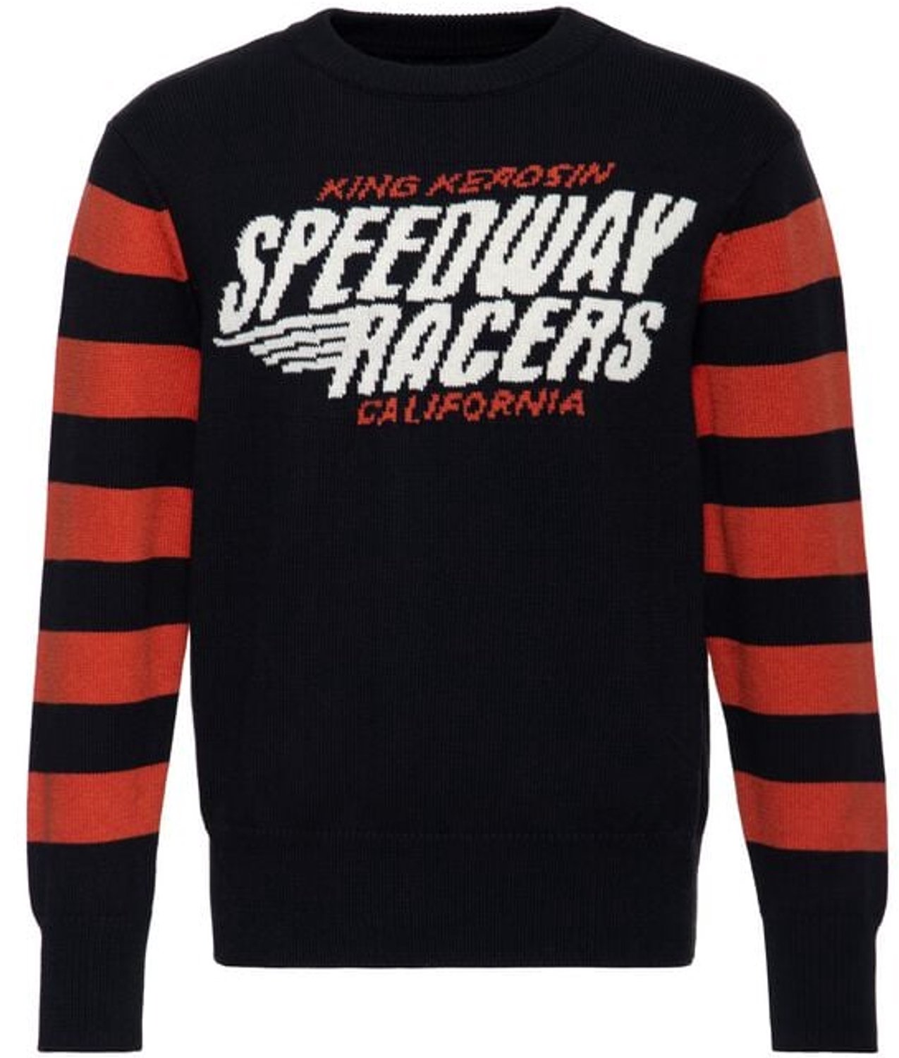 King Kerosin Speedway Racers Knit Sweater Heren Gebreide trui - zwart/rood - L