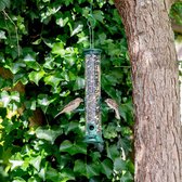 CJ Wildlife Voedersilo voor Tuinvogels - Challenger - 4 Openingen - Vogelvoedersilo voor Kleine Vogels - Hangend Vogelvoederhuisje van 38cm - Vogelvoer Silo - Kunststof - Groen