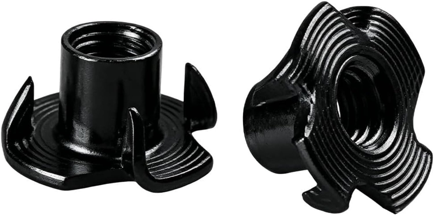 T-moeren M10*12mm Koolstofstaal Schroefdraadinserts, Zwart