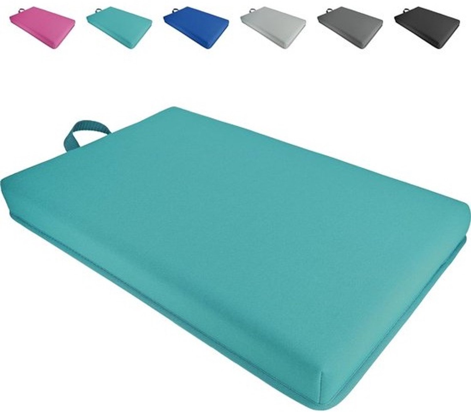 Badknieler - Knielkussen voor tuin - Comfortabel knielen - Dikke schuimvulling - 17 x 11 x 1.5 Inch - Cyaan