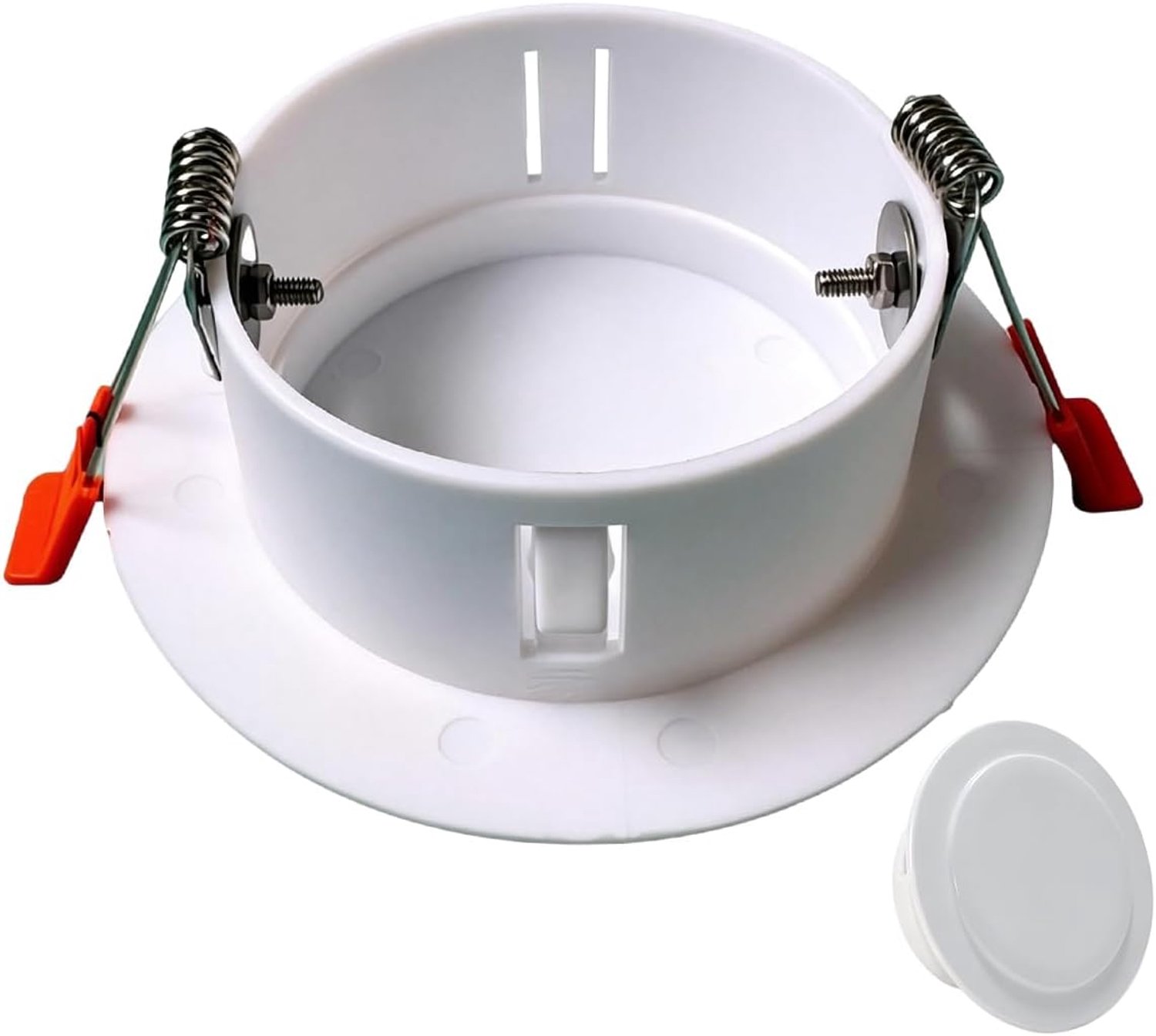 Plafondafdekplaat met gesp, ronde downlight-gatkap, doe-het-zelf lichtgewicht inbouwlichtstrip, voor gat van 90 tot 105 mm