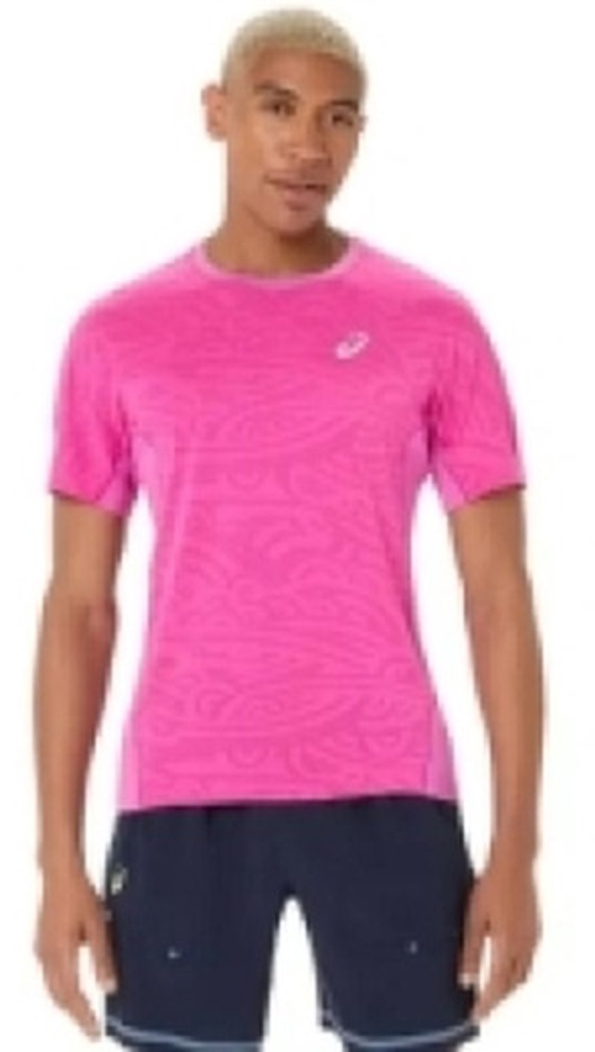 ASICS Match Jacquard Top Korte mouw Roze