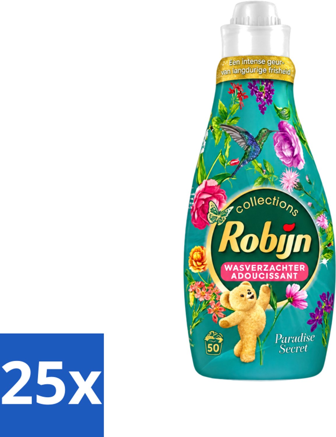 25 x Robijn Collections - Wasverzachter - Paradise Secret - 1,25L - 50 Wasbeurten - Voordeelverpakking - 25 stuks