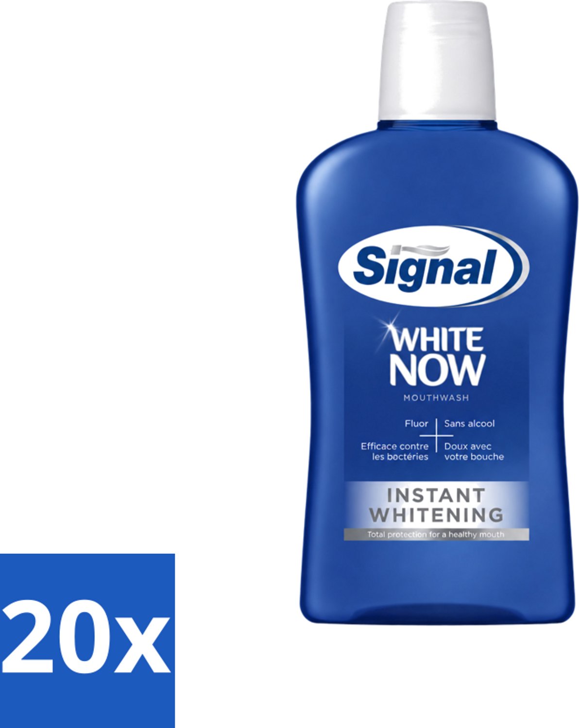 20 x Signal - White Now - Mondwater - 0 % Alcohol - 500 ml - Voordeelverpakking - 20 stuks