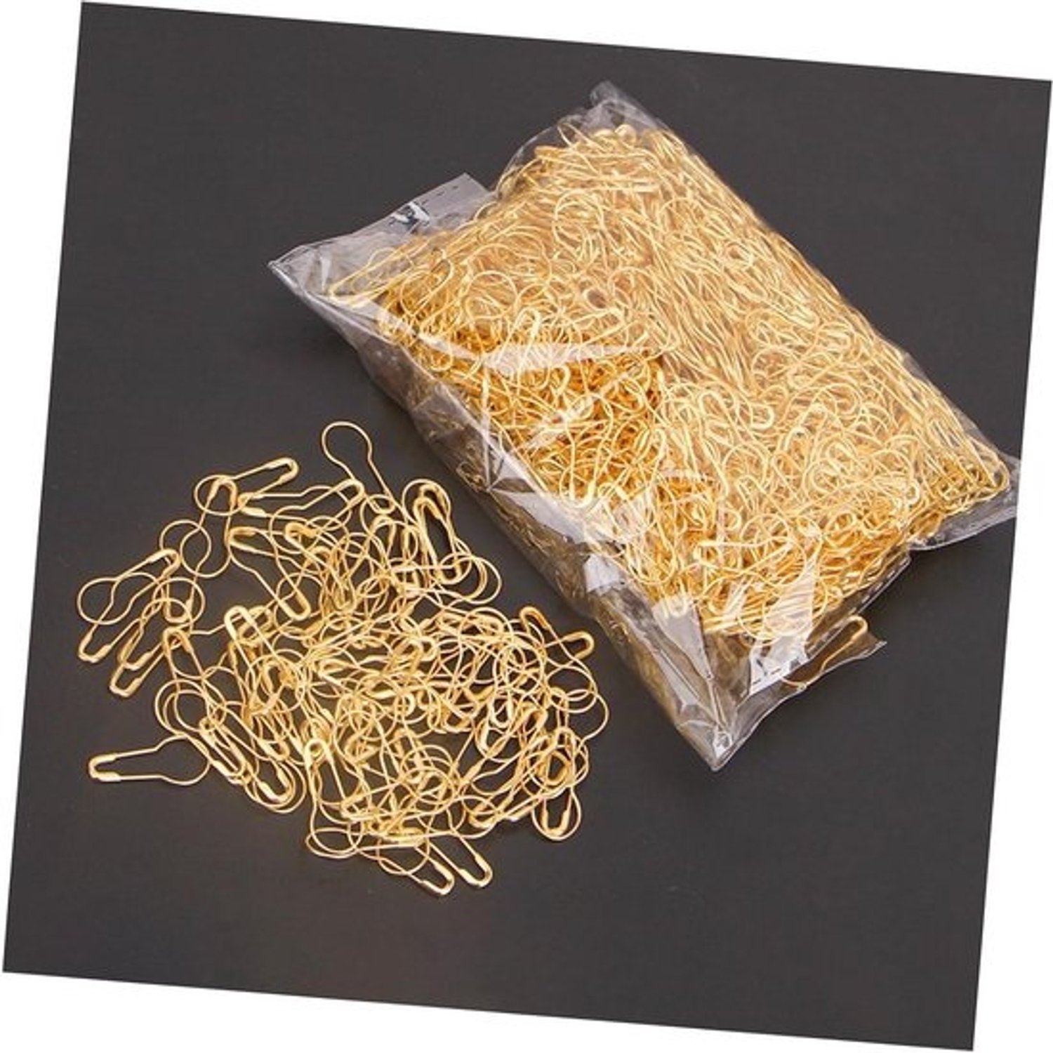 Mini-veiligheidsspelden - Kleine sluitspelden - Kleding repareren - Stevig ijzer - 1000 stuks - Goud
