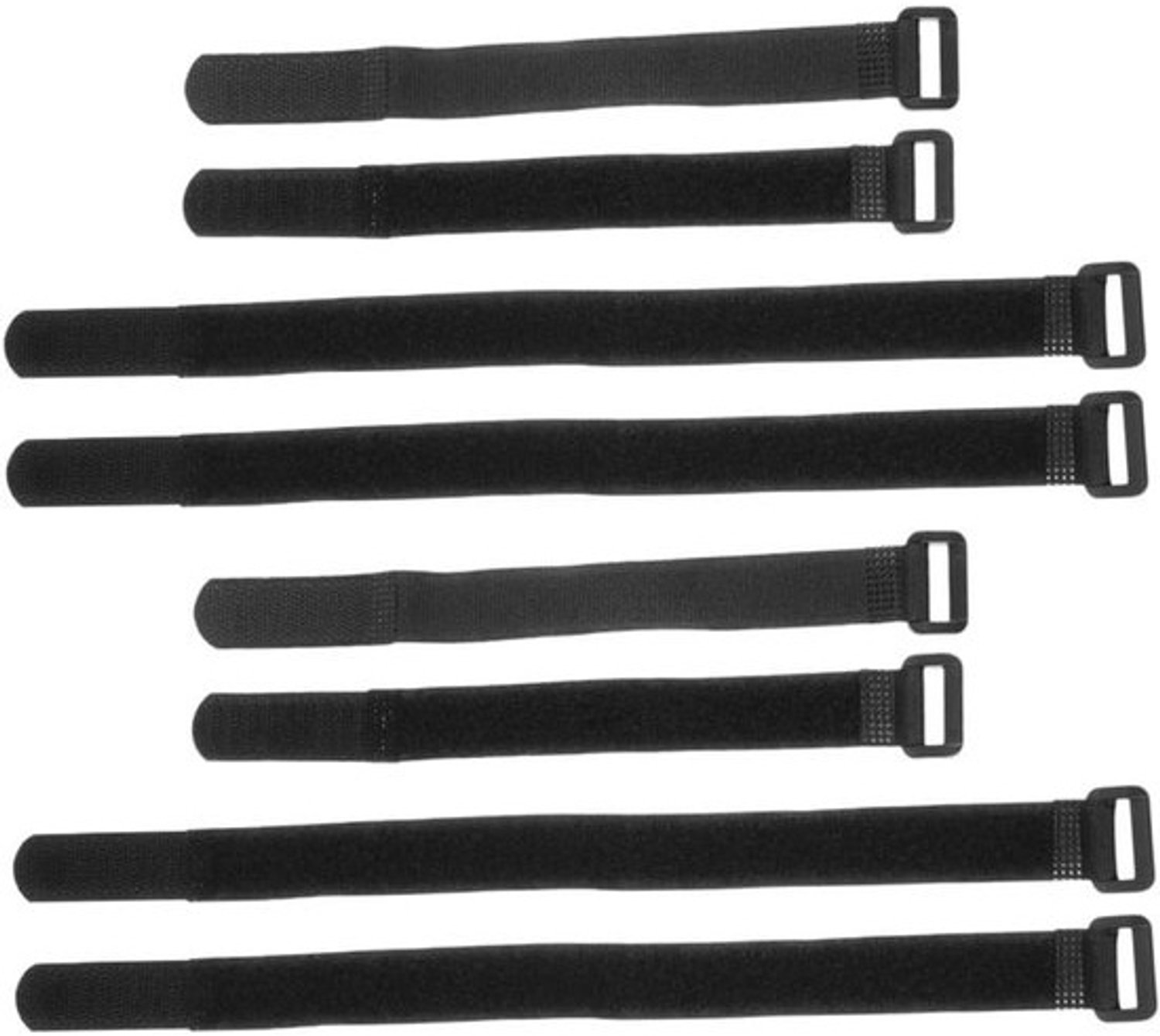 Nylon fietsendragerriemen - Spanriemen als wielstabilisator - Bagage vastzetten - Sterke constructie - 8 stuks - Zwart