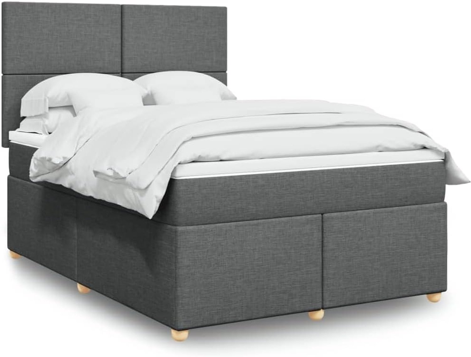 Pocketveringboxspring Donkergrijs 140x200 cm