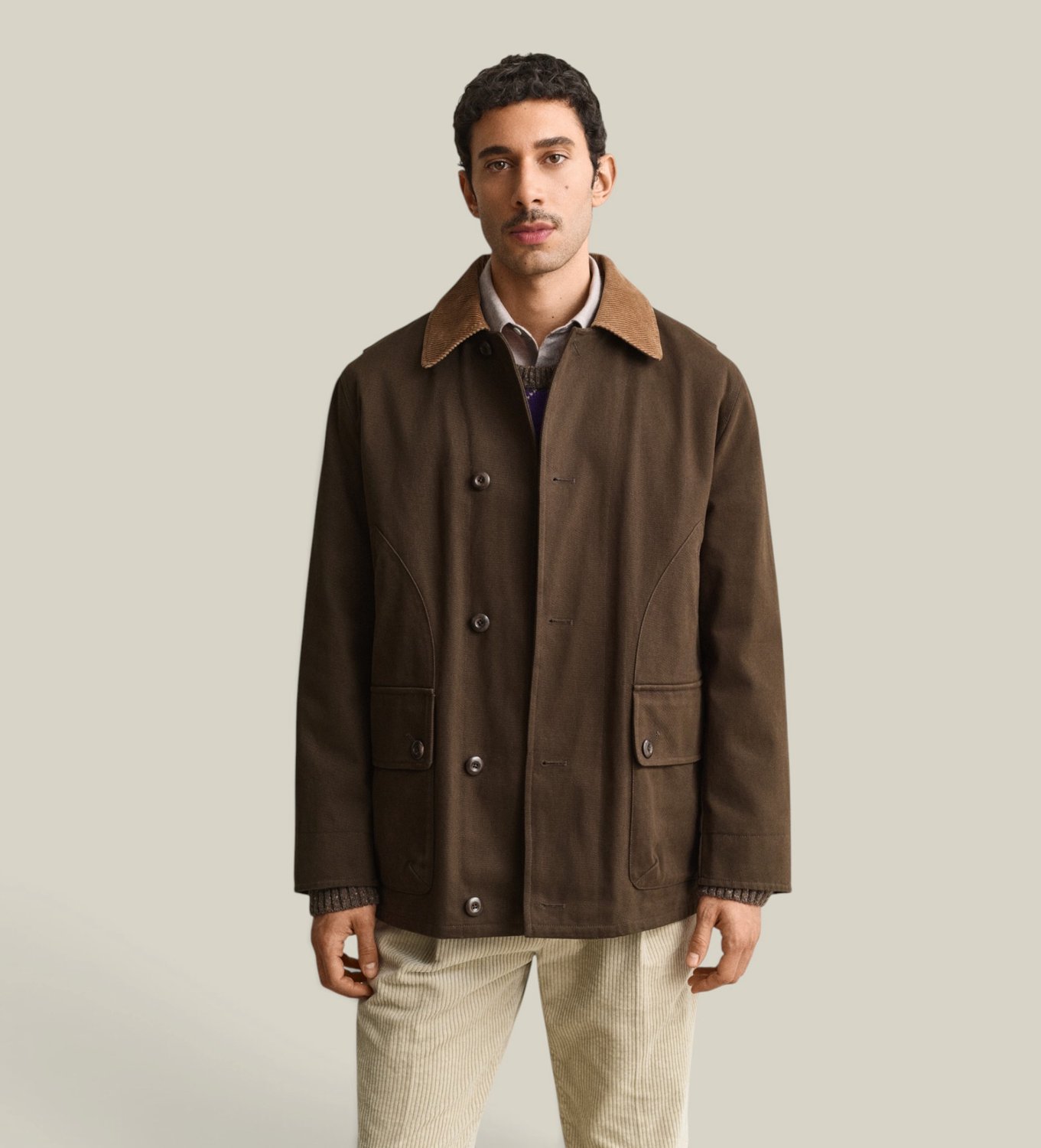 Gant Bruine moleskin Decker-jas