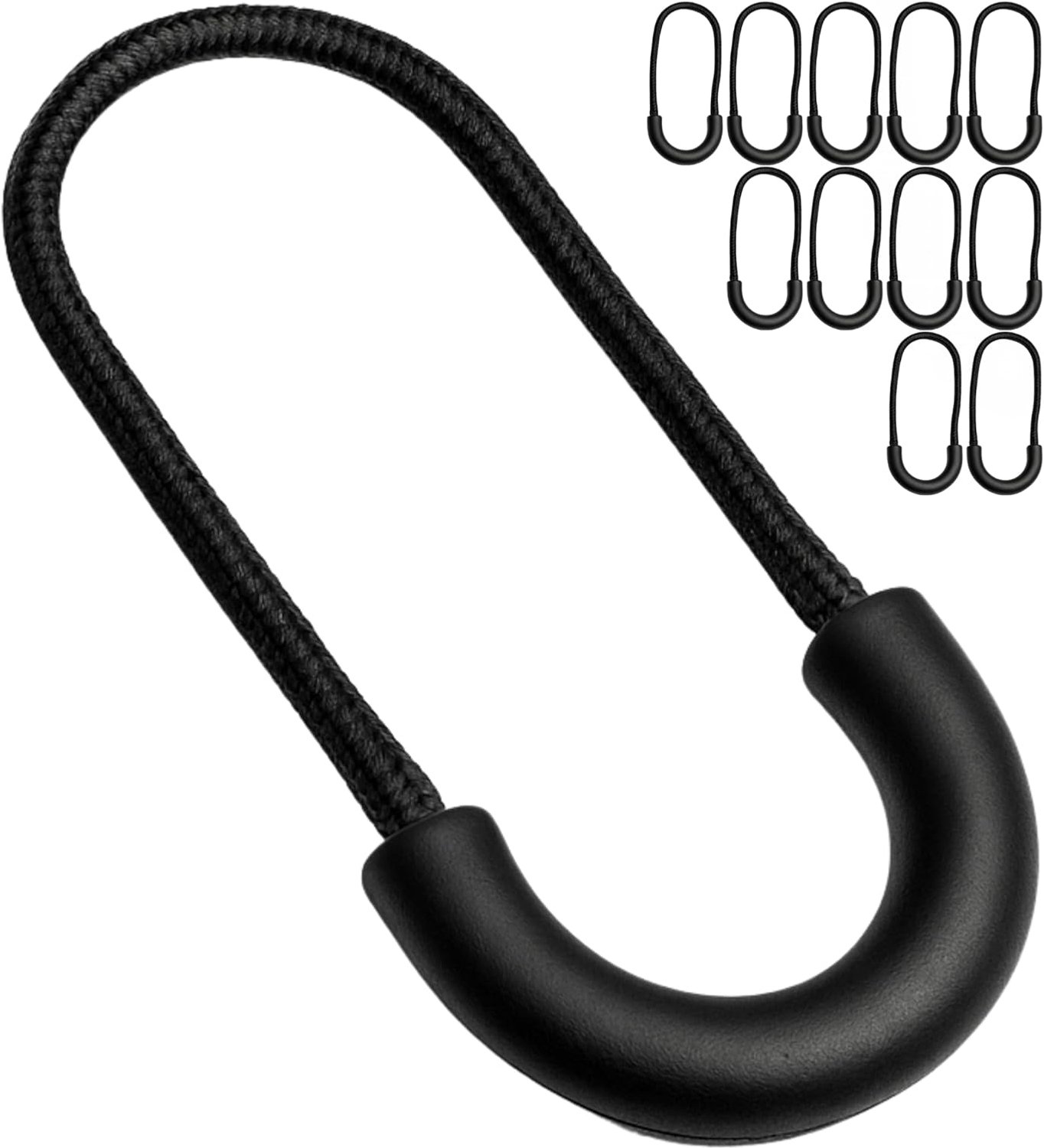 12x Ziplip Vervanging Zwart 60x30mm Nylon - Universele Rits Reparatie