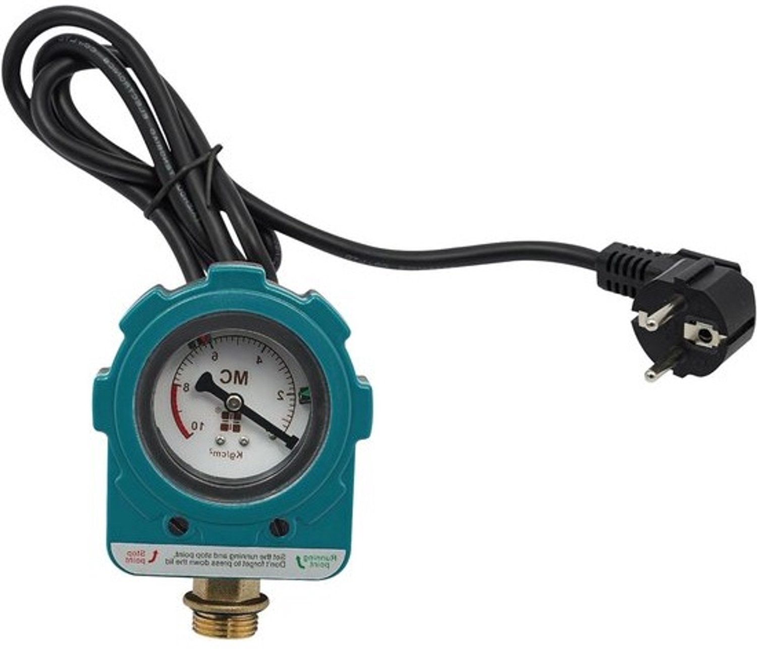 Drukschakelaar voor waterpomp - Regeling van de pomp - Automatische besturing - Ontwerp waarin functies zijn gecombineerd - NPT1/2 inch - Blauw