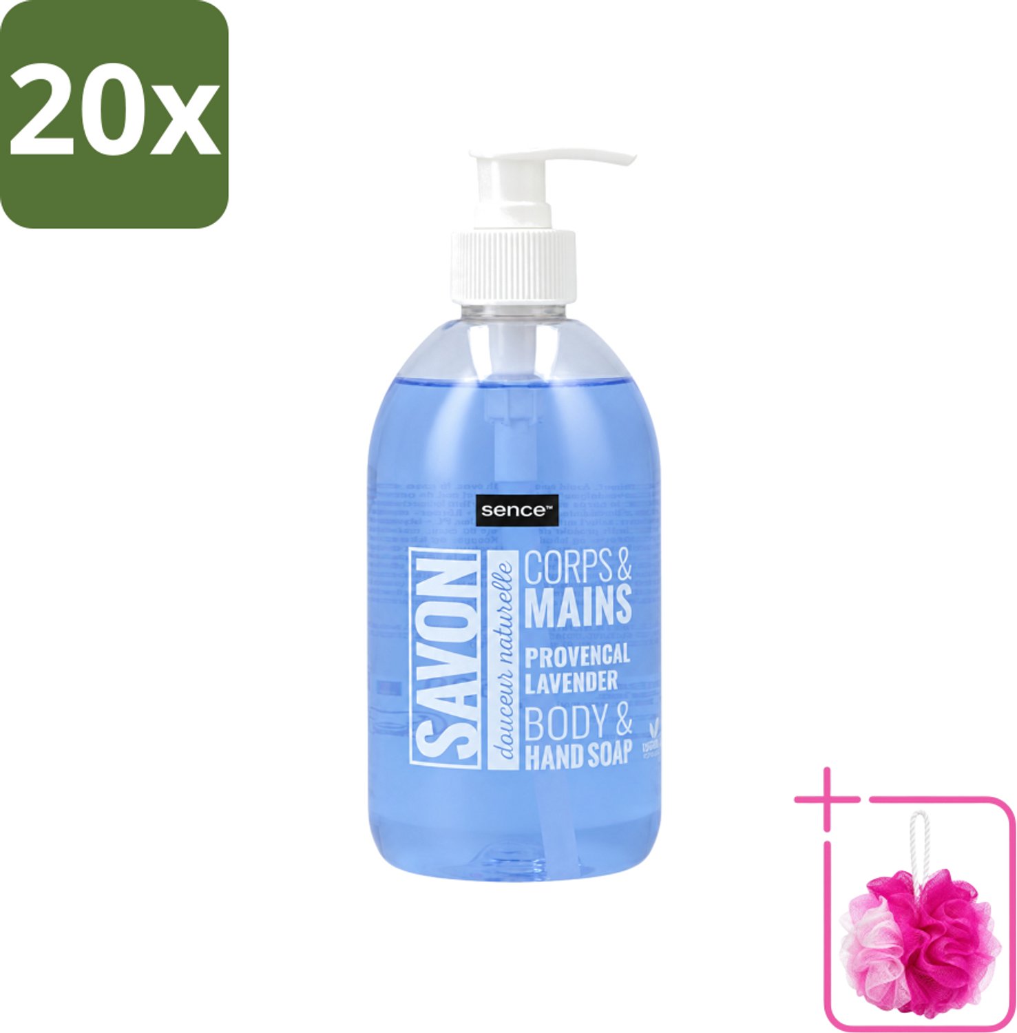 20 x Sence - Provencal Lavendel - Handzeep - Savon - 500 ml - Bulkverpakking - Handzeep - Douchemop - Lavendel
