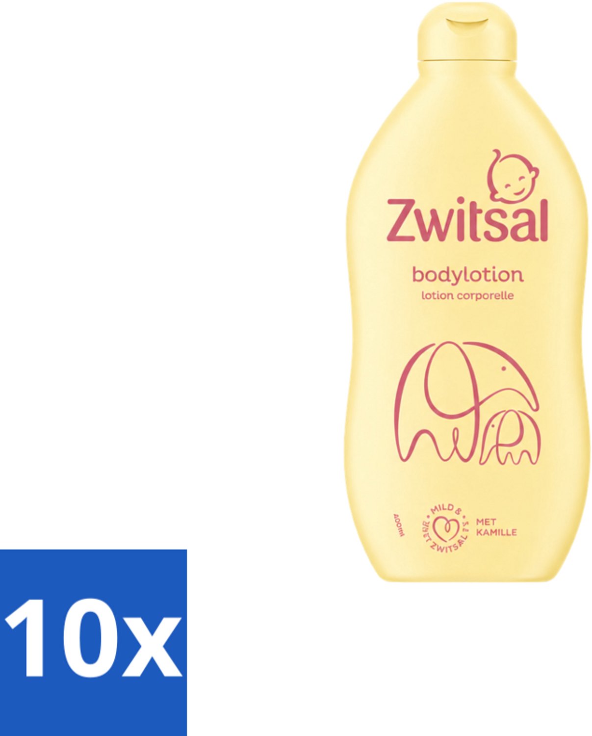 10 x Zwitsal – Bodylotion – Verzorgend – 400 ml - Voordeelverpakking - 10 stuks