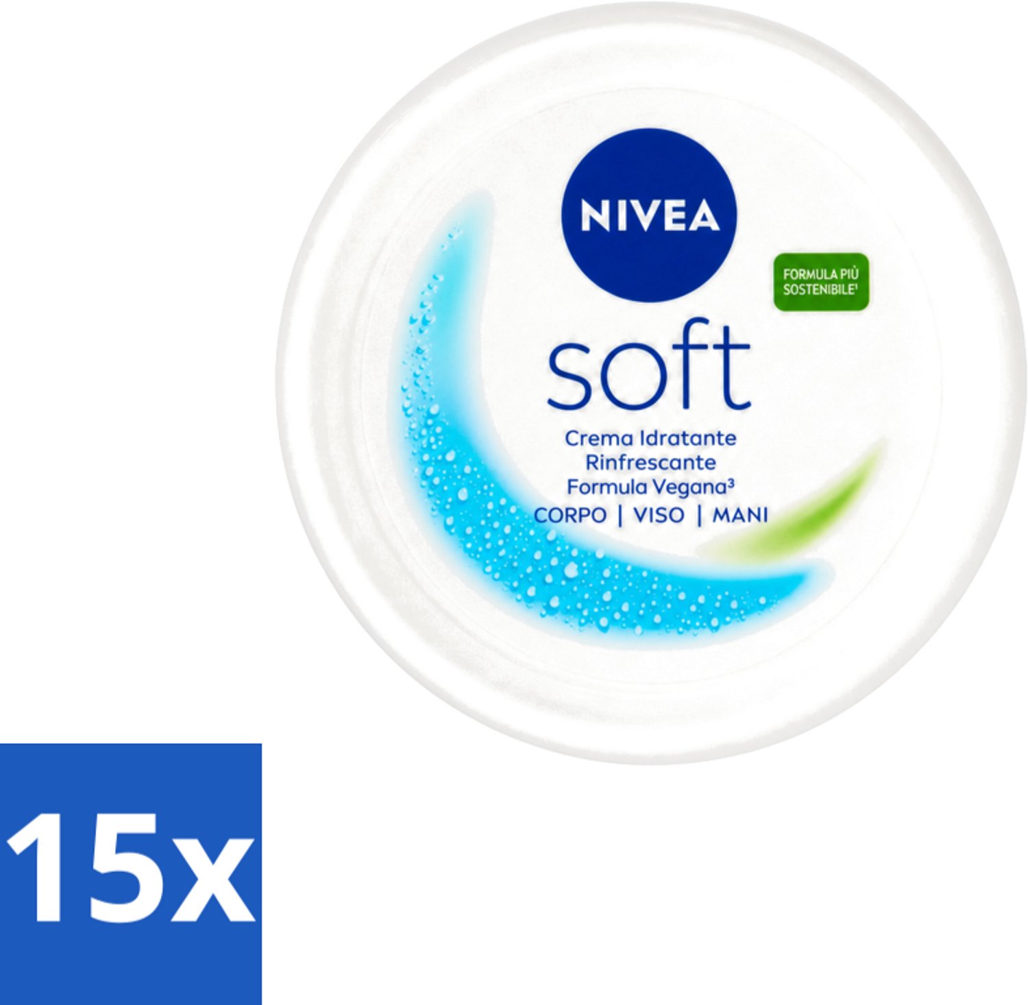 15 x Nivea – Crème – Soft - 300 ml - Voordeelverpakking - 15 stuks