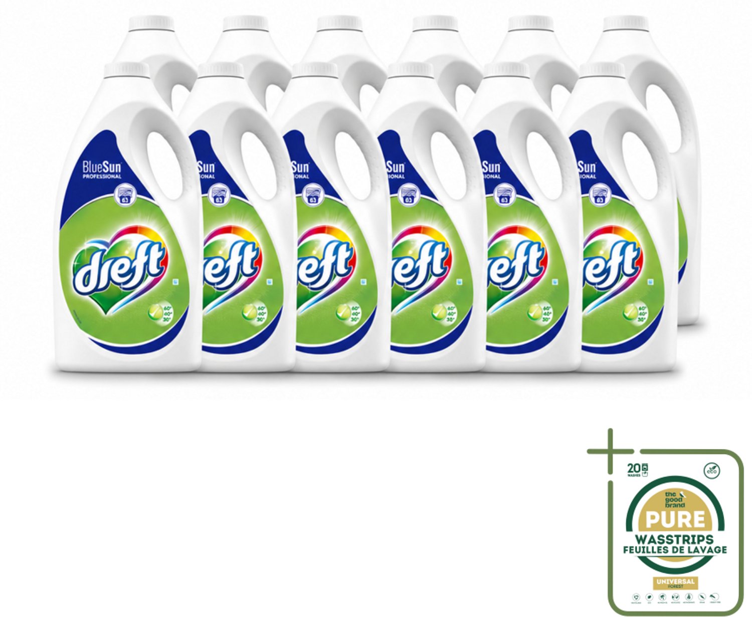12 x Dreft - Vloeibaar Wasmiddel - Professional - Voor dagelijks gebruik - 83 Wasbeurten - Wasstrips - Wasmiddel - Vloeibaar Wasmiddel - Professioneel Wasmiddel - Vlekverwijdering - Wasbeurt