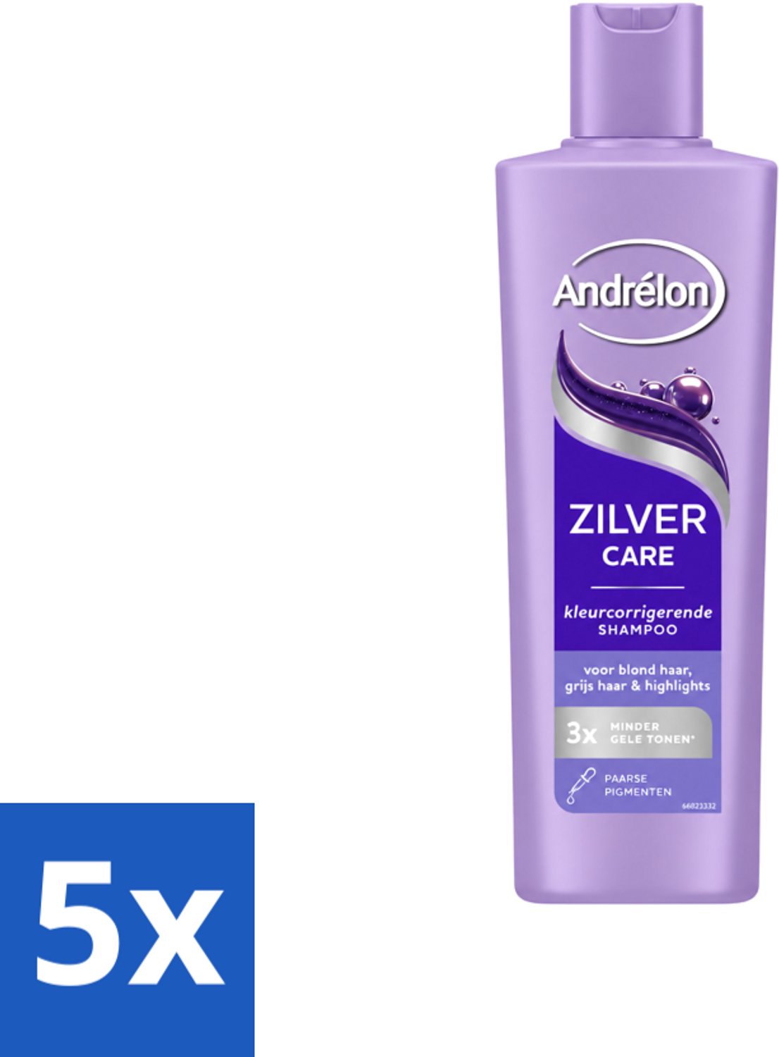 5 x Andrélon – Shampoo – Zilver Care – 250 ml - Voordeelverpakking - 5 stuks