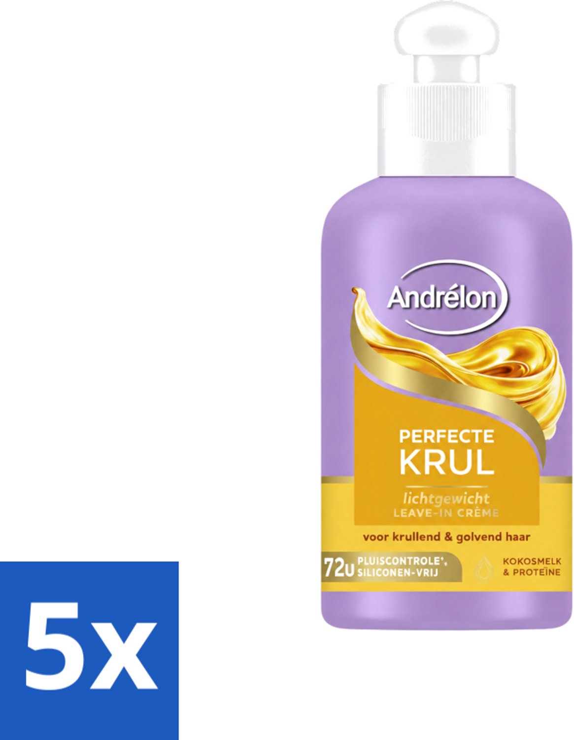 5 x Andrélon – Leave-In Crème – Perfecte Krul – 200 ml - Voordeelverpakking - 5 stuks