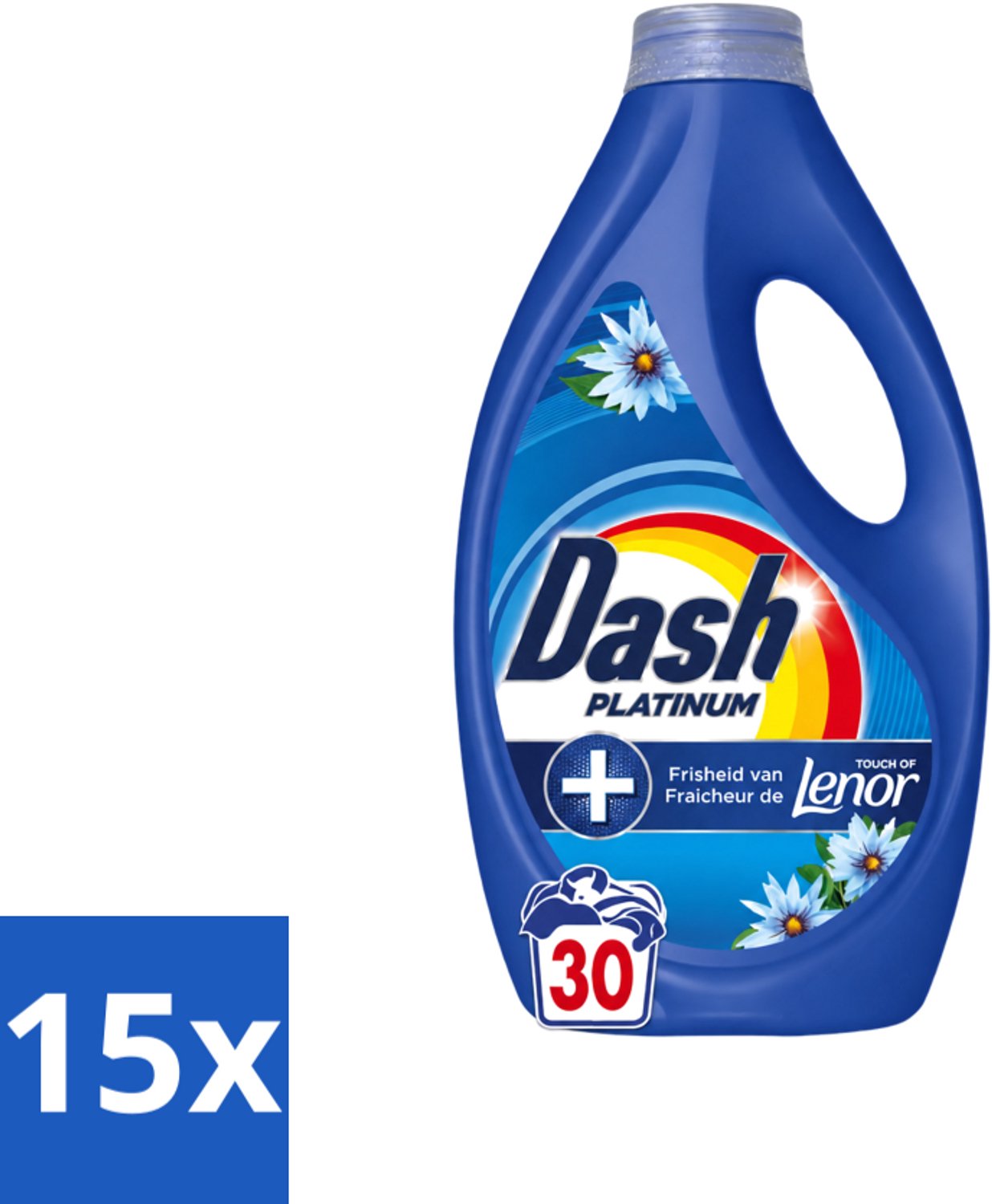 15 x Dash – Wasmiddel – Zeebries – 1350 ml - Voordeelverpakking - 15 stuks