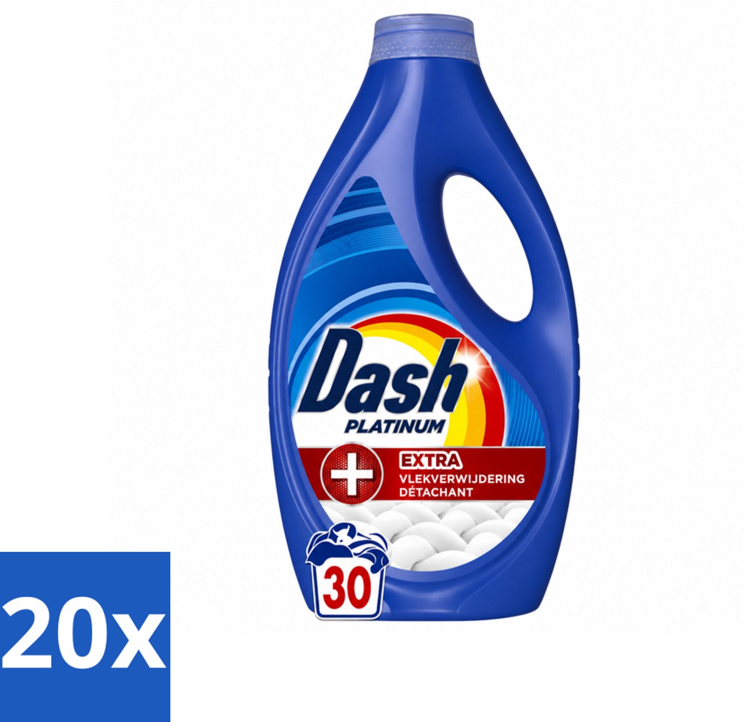 20 x Dash – Wasmiddel – Platinum – 1350 ml - Voordeelverpakking - 20 stuks
