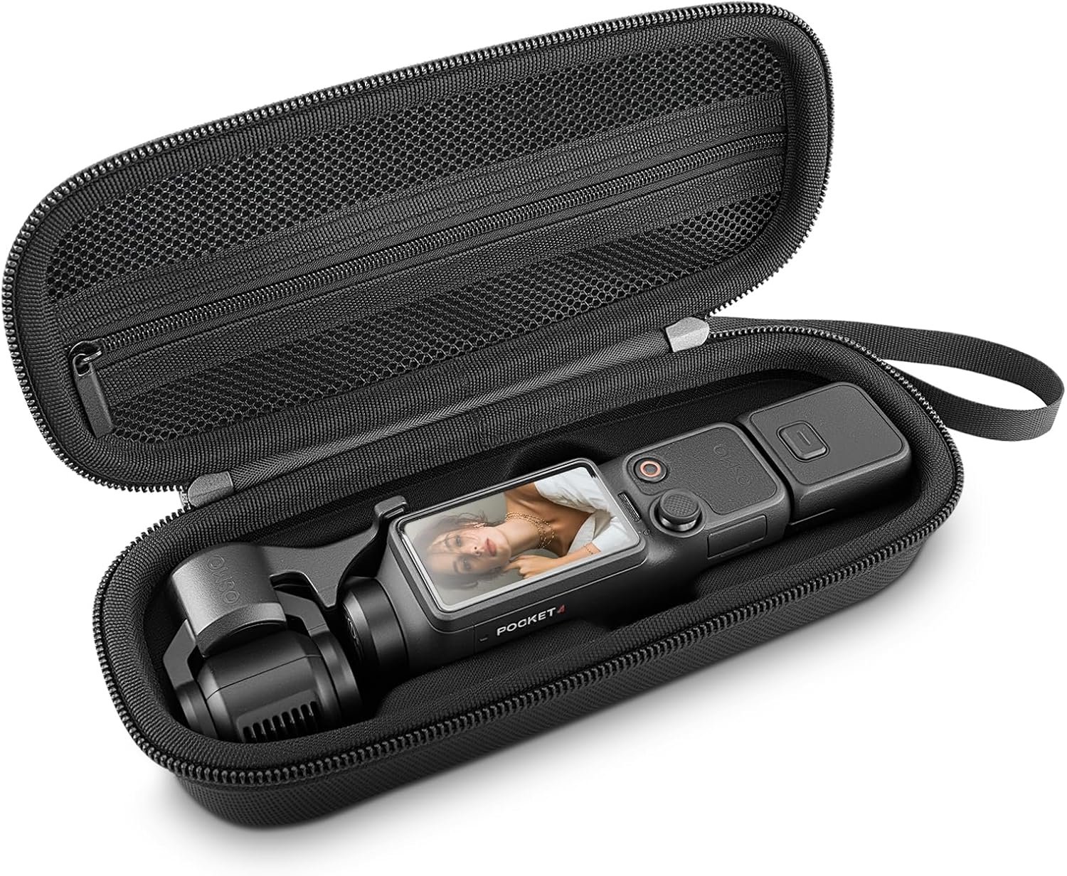 Pocket 4 Harde beschermhoes, schokbestendige tas met PU-behuizing en schouderriem, draagbare reistas, compatibel met Creative Combo, ideaal voor vlogs, Zwart 2, Pocket 4 assortimentsdoos