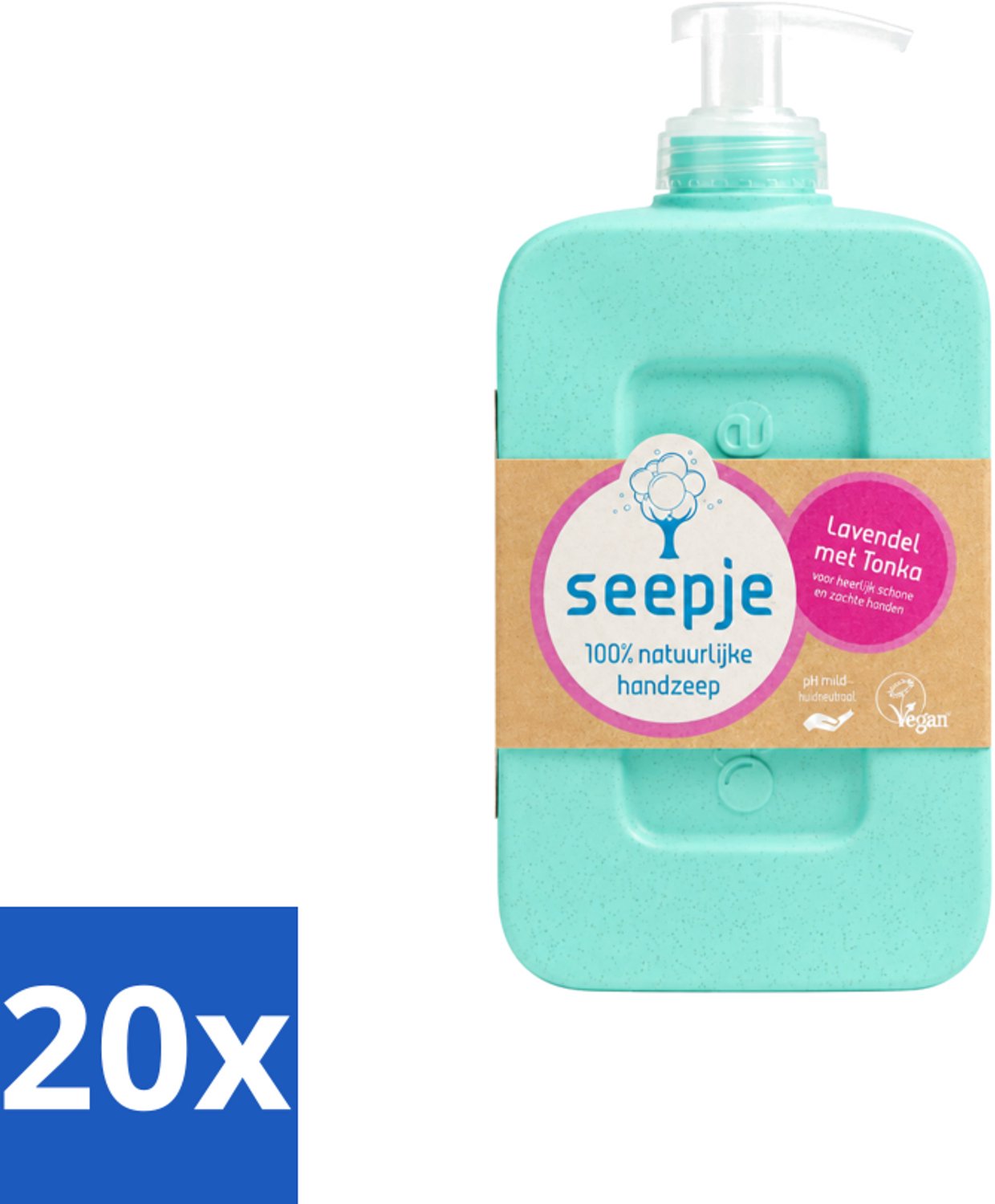 20 x Seepje - Handzeep - Zachte Geur - Lavendel met Tonka - 300 ml - Voordeelverpakking - 20 stuks
