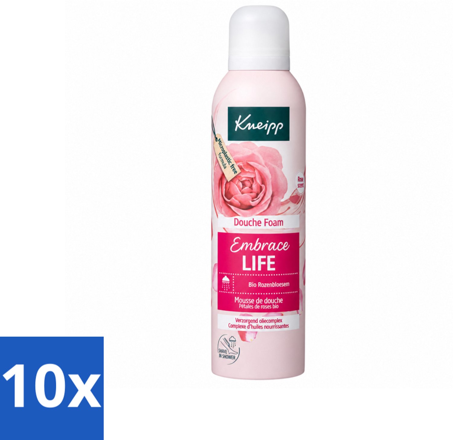 10 x Kneipp - Douche schuim - Embrace Life - Anti‑Aging verzorging - 200 ml - Voordeelverpakking - 10 stuks