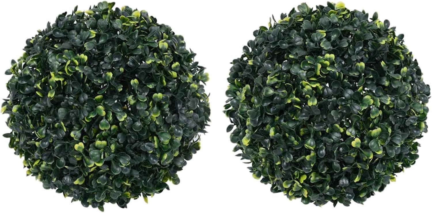 2 x buxusbal kunstmatige buxusbal vormgesneden kunstplant decoratieve plant boekbal kunstmatige plant 45 cm