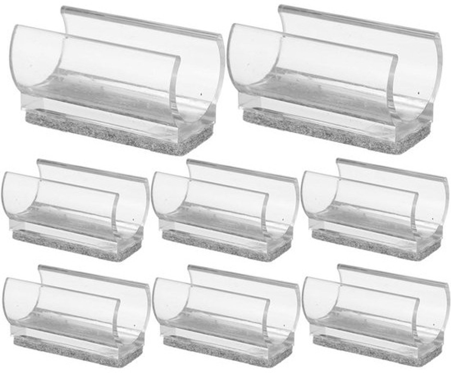 Meubelglijders - met vilt - Stoelpootbeschermers - Beschermen de vloer - U-vormige pasvorm - 8 stuks - Veelkleurig