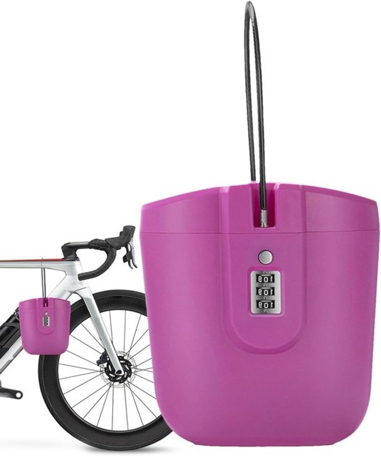 Draagbare lockbox - Combinatiekluis - Spullen veilig opbergen - Afneembare kabel - 2L inhoud - Hot pink