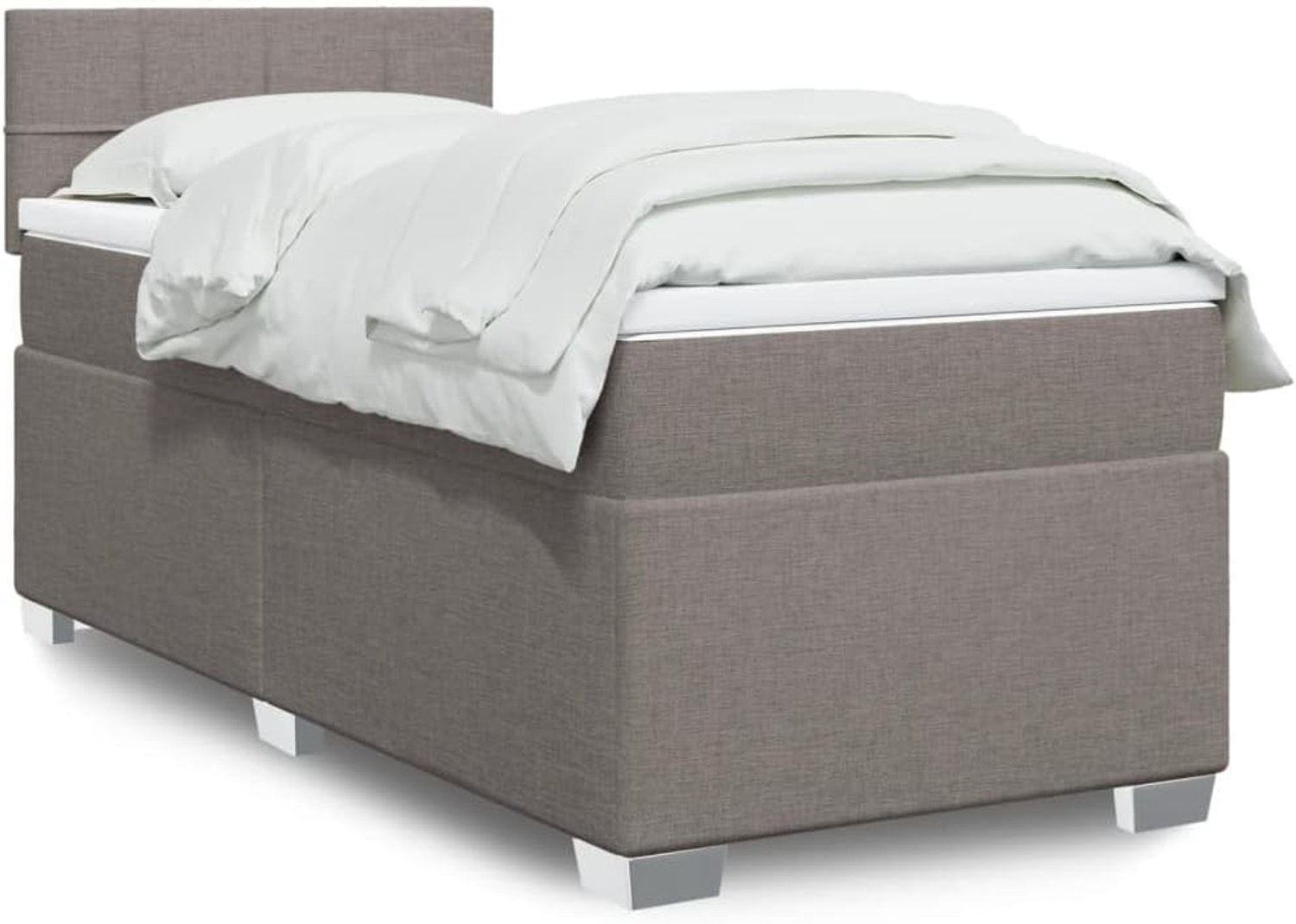 Pocketvering boxspringbed Taupe 90x200 cm