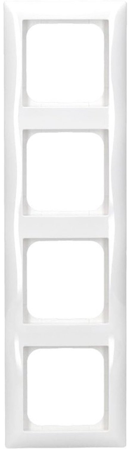 Afdekraam - 4-voudig voor inbouwmontage, thermoplast, alpinewit