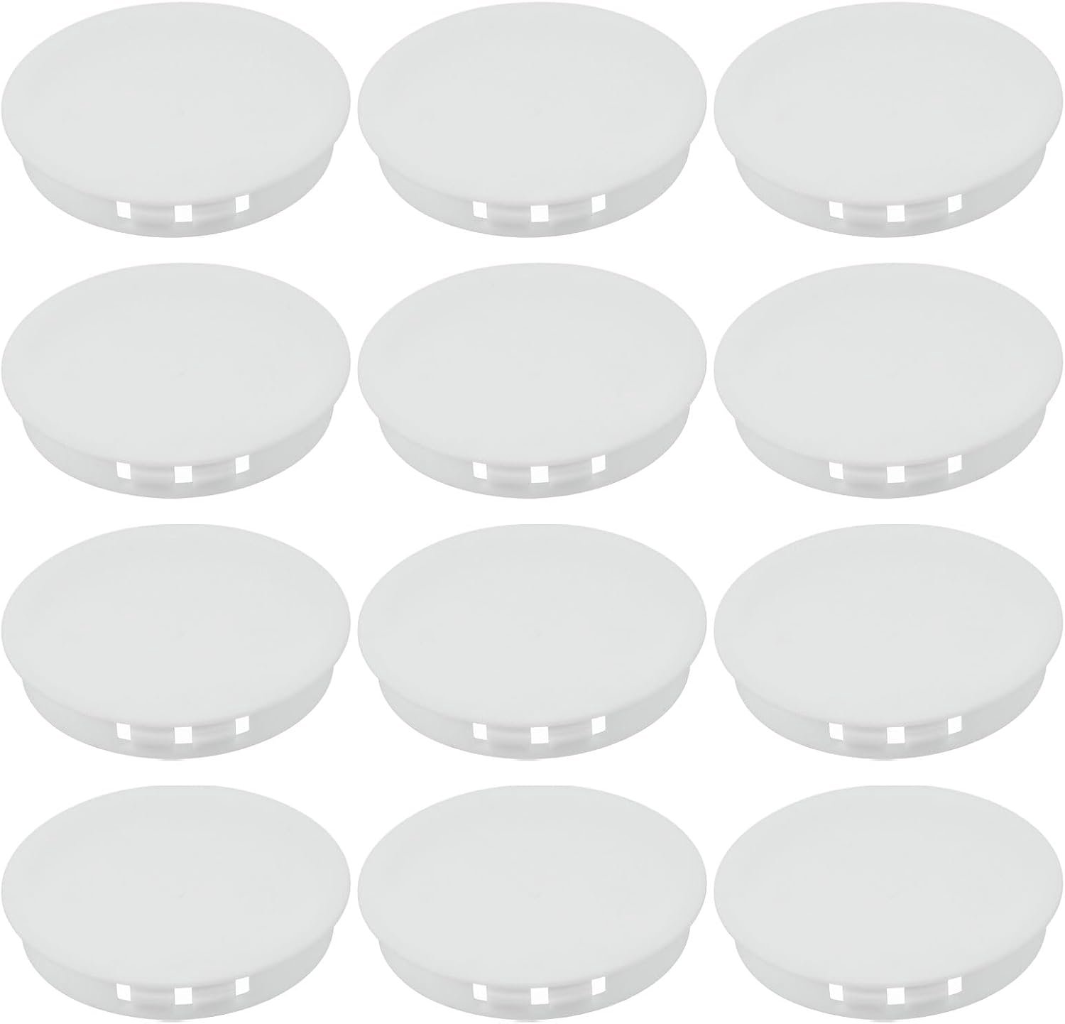 Gatstekkers 55 mm - plastic - verzonken type - voor meubelkast en deurplanken, 12 stuks - Vemera
