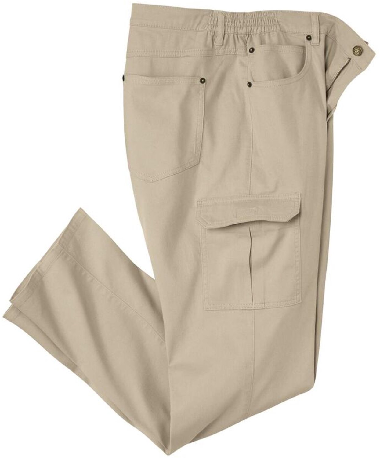 ATLAS FOR MEN - Comfortabele cargobroek van stretch twill - Heren - Verkrijgbaar in grote maten - W42
