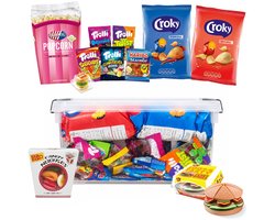 Mega Party Mix Box 2021g - Croky chips, Haribo, Trolli, Look-O-Look & popcorn - 53 snacks & snoepjes - XL snackbox
