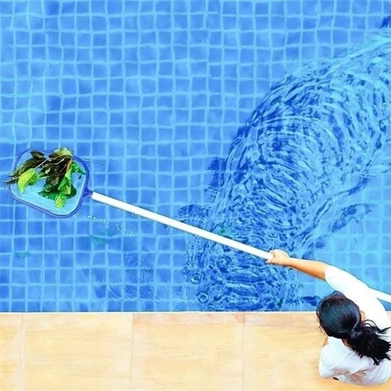 Schepnet voor zwembad - Blauw - 150 cm - Fijnmazig Reinigingsnet met 5 Afneembare Stangen - Voor Zwembad en Vijver — afbeelding 5