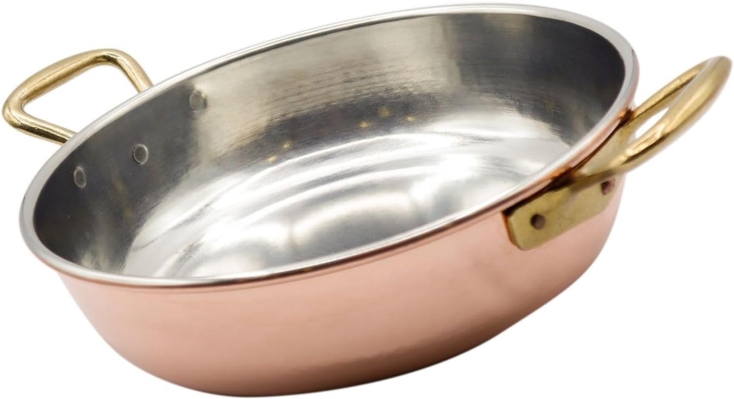 - 24 x 6.5 cm, 2L - met 2 messing handvatten van 4 cm