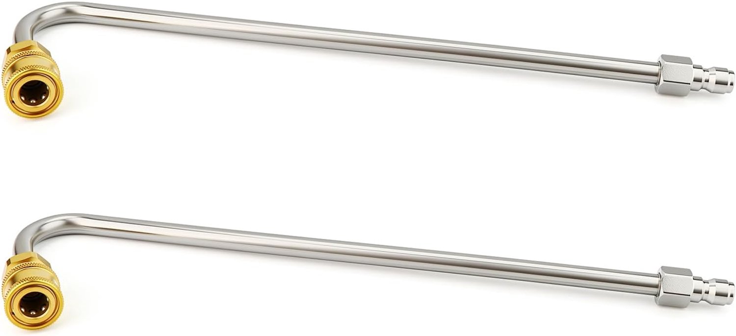 Hogedrukreiniger Spuitstaf 2PCS - U-vormige Verlenging - Messing Connectoren - Voor Moeilijk Bereikbare Hoeken - m-winkel