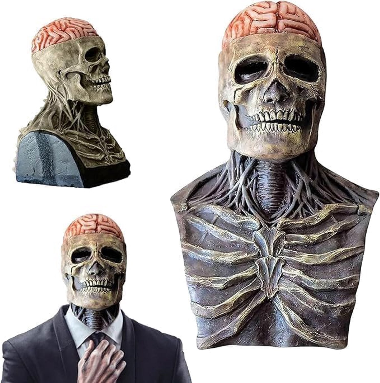 Doodskop masker met bewegende kaak