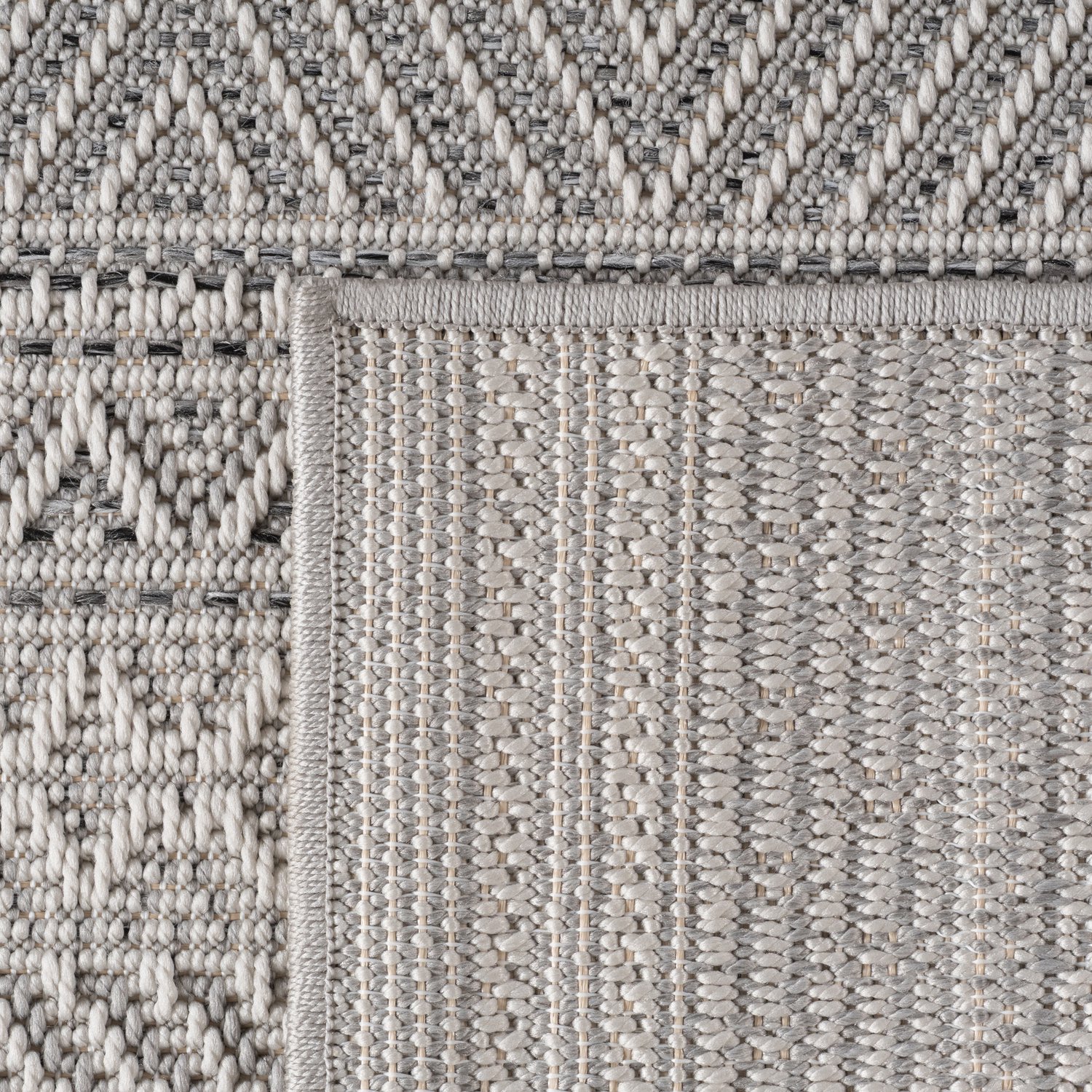 Ayyildiz Desert – Buitenkleed – Grijs – Etnisch – Ø 120 cm rond