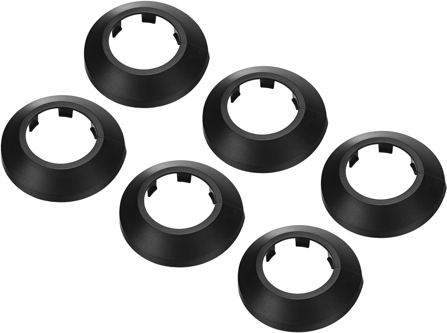 Waterpijp deksel 43 mm - PP-kunststof - zwart - bescherming voor afvoerlijn, 6 stuks - m-winkel