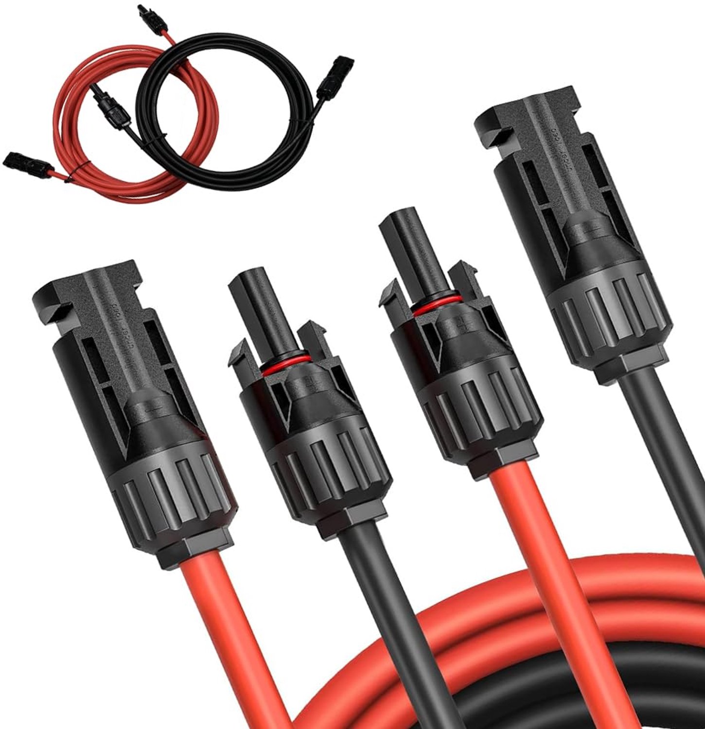 Zonnekabel 6mm2 1m - 1500V met IP68 stekker - waterdicht en gebruiksklaar - voor zonnepanelen Vemera - Vemera