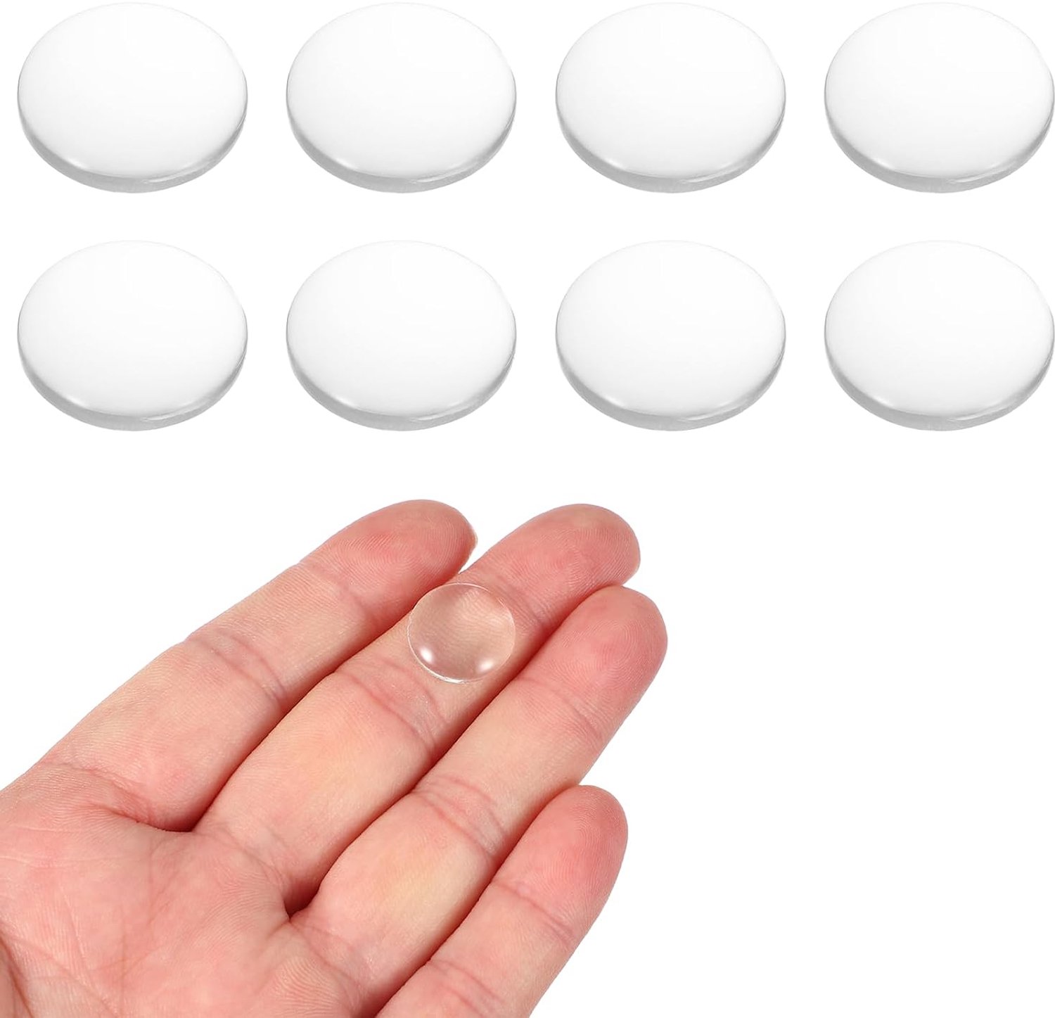 Convexe lens 15mm OD - borosilicaatglas - brandpuntsafstand 42mm - ideaal voor DIY ambachten - 8 stuks - m-winkel