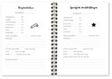 Twee open pagina's met velden voor 'Beginstatus' en 'Specifieke doelstellingen' voor lichaamsmetingen en voeding.