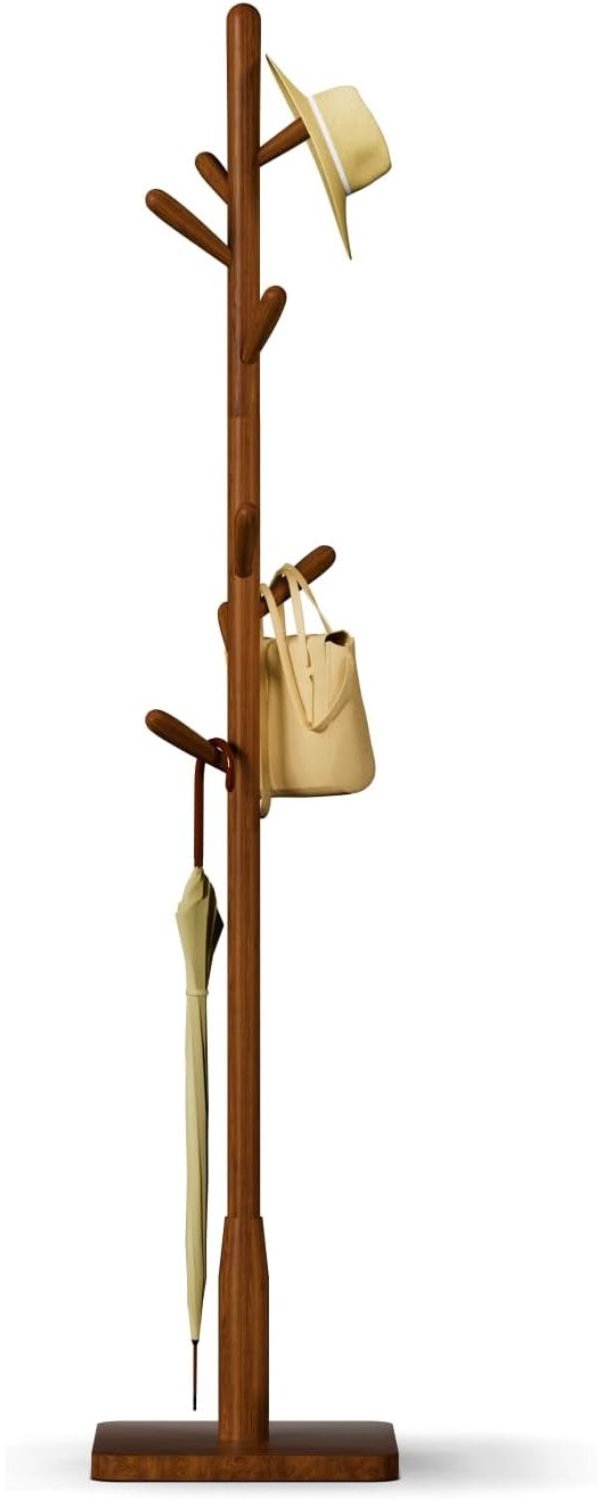 ApexArte® Kapstok Staand – Garderoberek – Kledingrek Hal – Deluxe - Jassenhouder Bruin