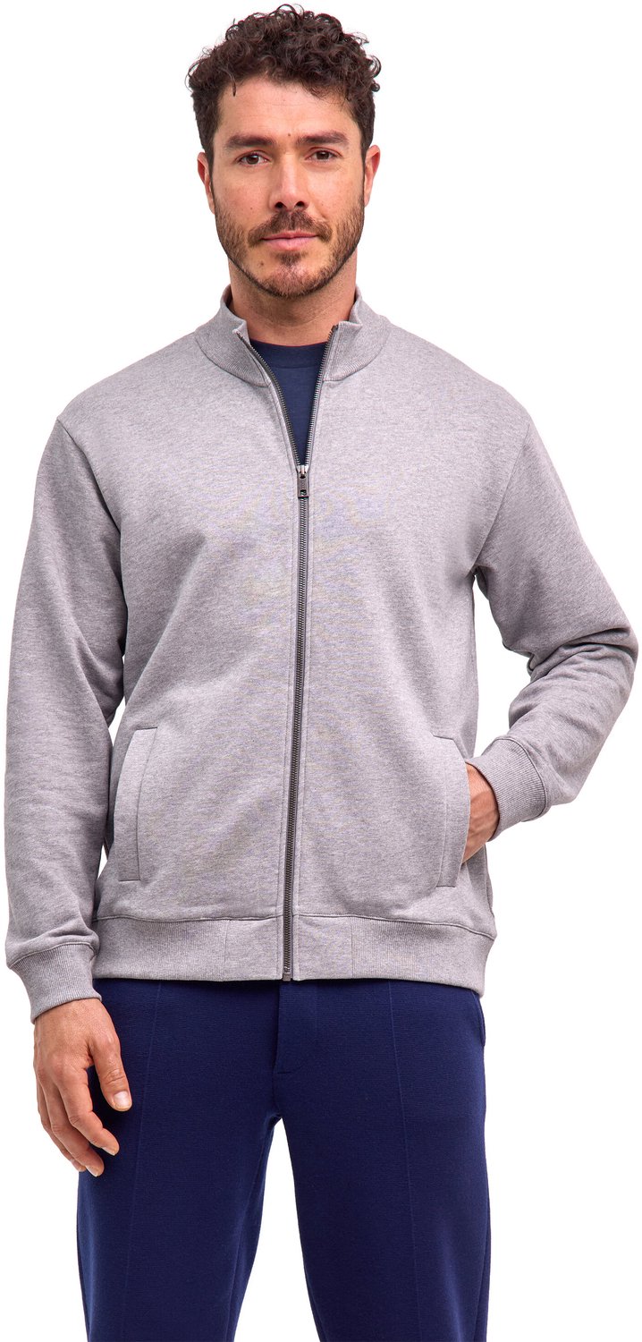 FALKE Basic Apparel Light Sweat Zip zacht comfortabel katoen sweater heren grijs - maat S